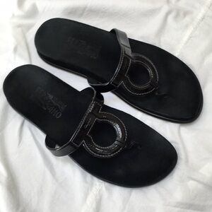 Salvatore Ferragamo Black Sandals